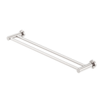 Load image into Gallery viewer, MECCA DOUBLE TOWEL RAIL 600MM BRUSHED NICKEL
