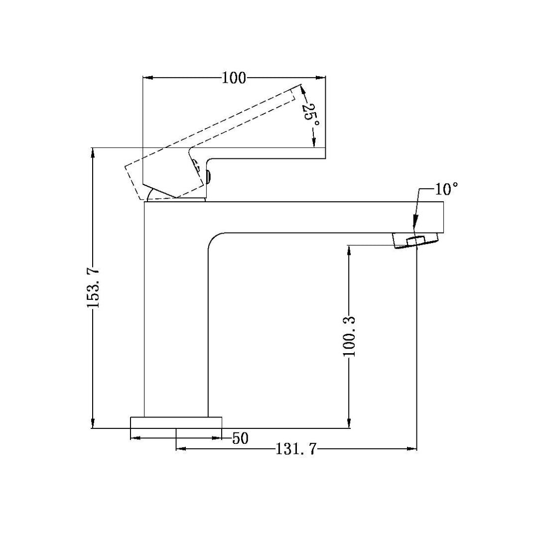 ECCO BASIN MIXER GUN METAL