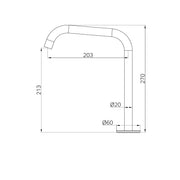 Serenity Bath/Kitchen Edge Spout Gun Metal