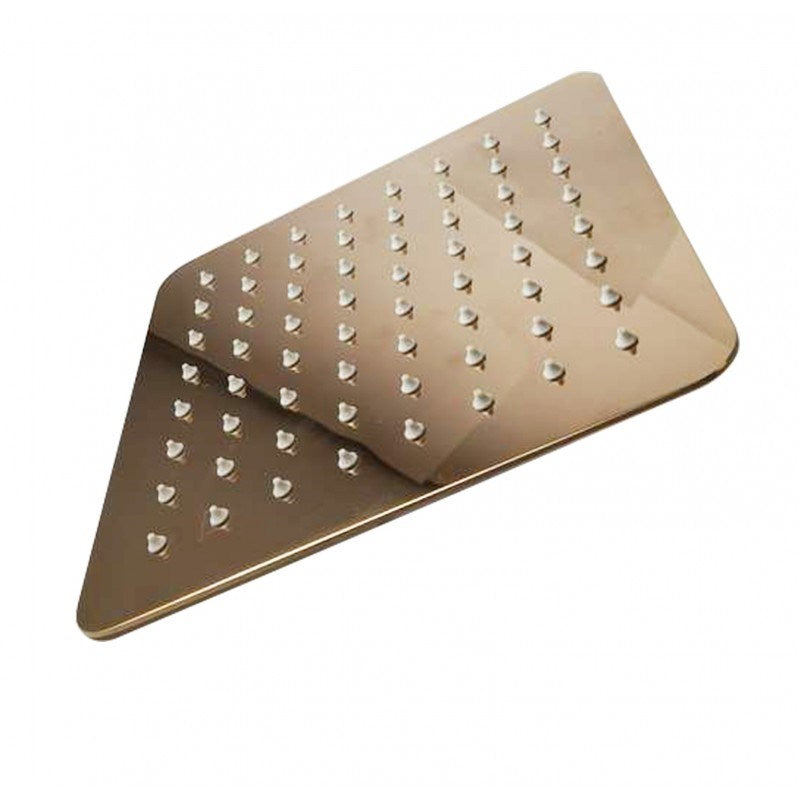 Super-slim Square Rose Gold Stainless Steel Shower Head 200mm