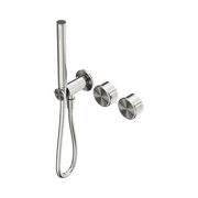 Serenity Progressive Shower System With Metal Handle And Slim Shower Brushed Nickel