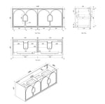 Load image into Gallery viewer, Laguna Black American Oak Wall Hung Vanity
