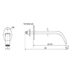 Load image into Gallery viewer, Components Wall Mount Basin Spout - Ribbon Trim
