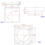 Load image into Gallery viewer, 115*115mm Chrome Brass Tile Insert Floor Drain(90mm Outlet)
