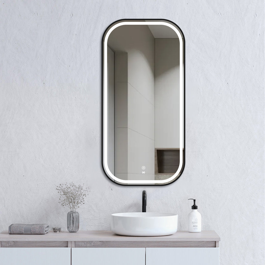 LED Newport Metal Frame Mirror