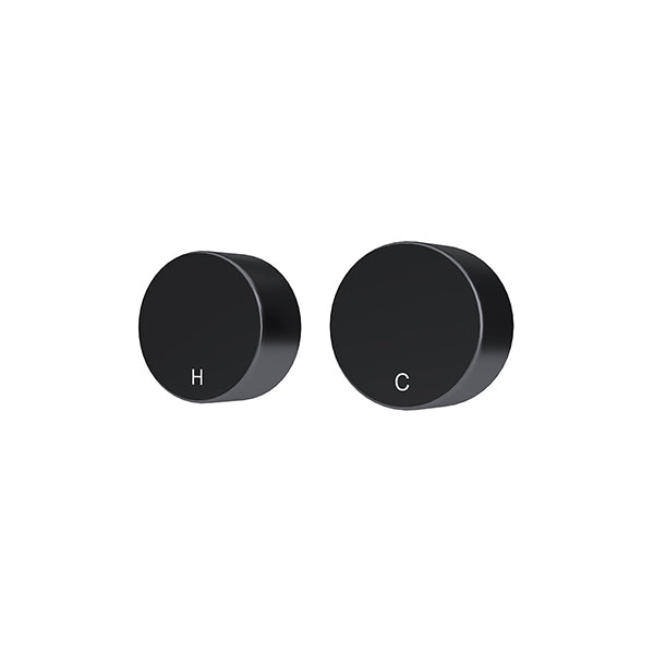 Circular Wall Taps - Matte Black