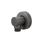 Load image into Gallery viewer, Round Gun Metal Grey Stainless Steel Rail with Handheld Shower,Fixed Wall Connector Set
