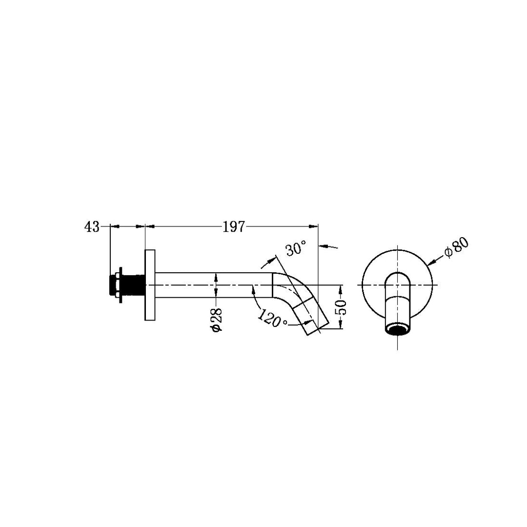 MECCA WALL MOUNT SENSOR TAP 80MM PLATE MATTE WHITE