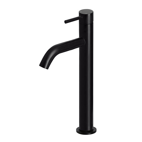 Piccola Tall Basin Mixer Tap with 130mm Spout - Matte Black