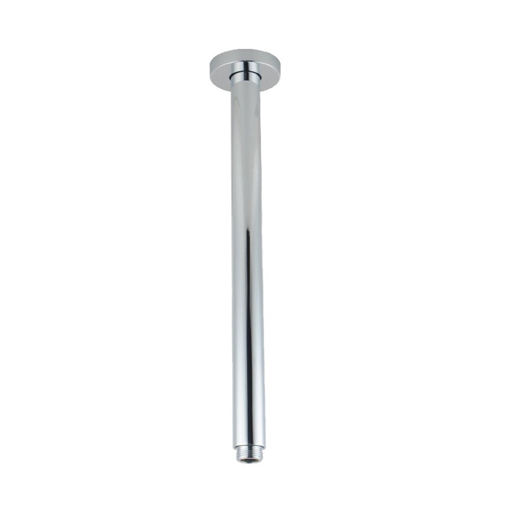 Round Brushed Nickel Ceiling Shower Arm 400mm