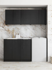 Laundry Kit 1715B Byron/Bondi Black Oak with Cloudy Carrara Top