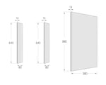 Load image into Gallery viewer, End Panel 880x580x16 Polyurethane Black with installation Kit
