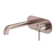 Zen SS316L Wall Basin/Bath Mixer 230mm Spout Brushed Bronze
