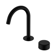 Serenity Progressive Basin Mixer Arc Spout With Marquina Black Handle Matte Black