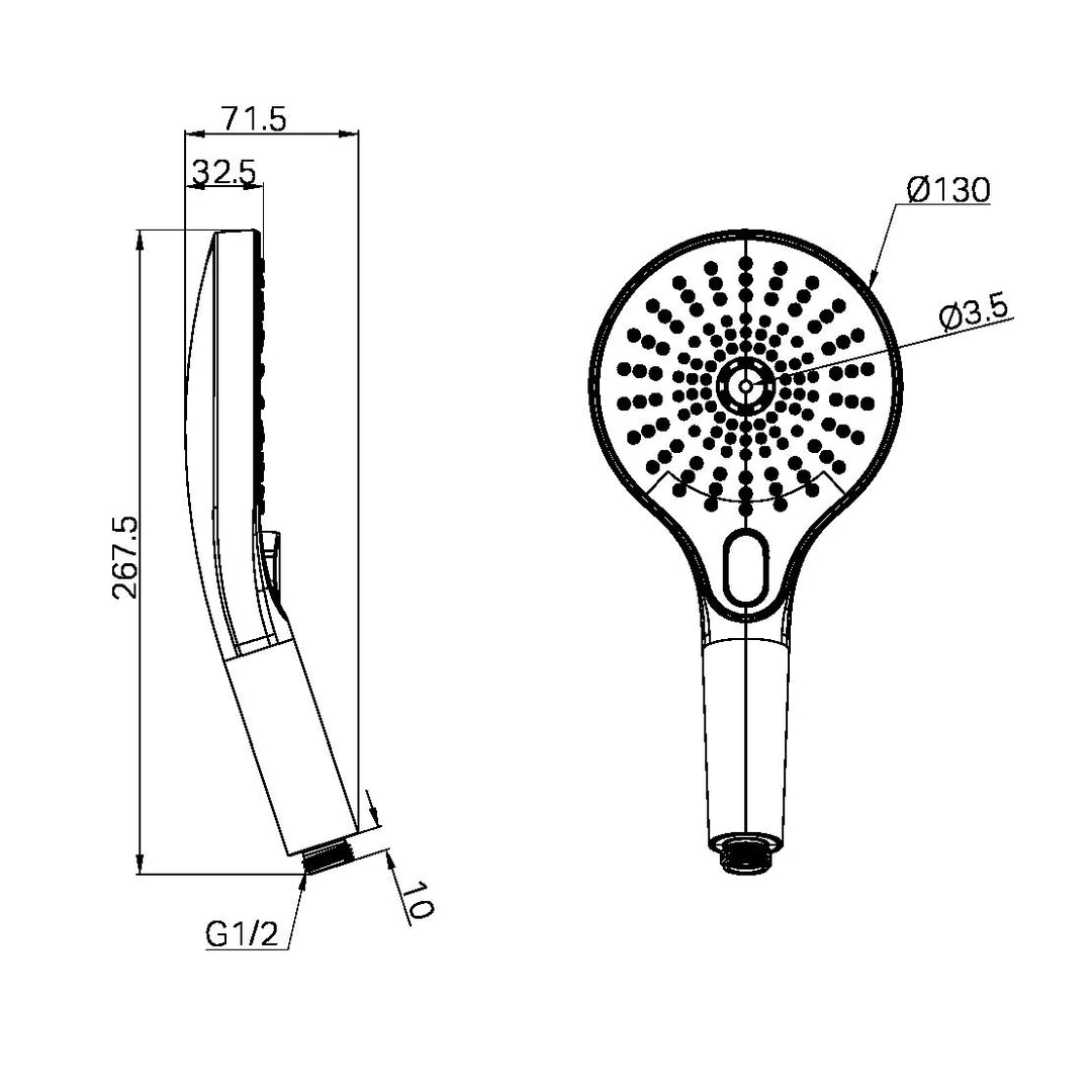 OPAL HAND SHOWER GUN METAL