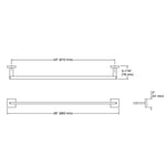 Load image into Gallery viewer, Square 24&quot; Towel Bar
