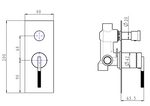 Load image into Gallery viewer, CADDENCE Series Brushed Nickel Wall Mixer with Diverter
