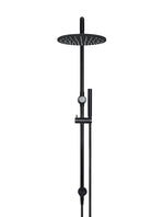 Load image into Gallery viewer, Round Combination Shower Rail 300mm Rose, Single Function Hand Shower - Matte Black
