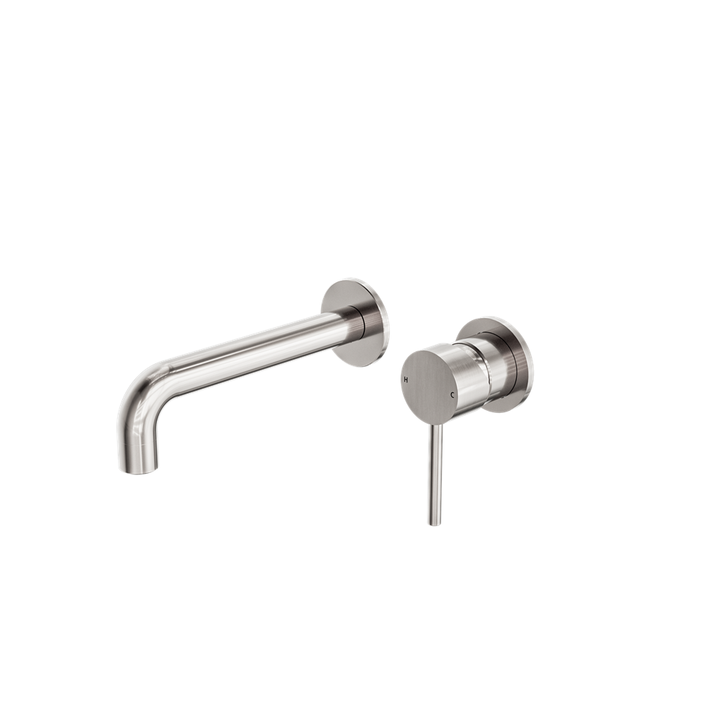 DOLCE WALL BASIN/BATH MIXER SEPARATE BACK PLATE BRUSHED NICKEL