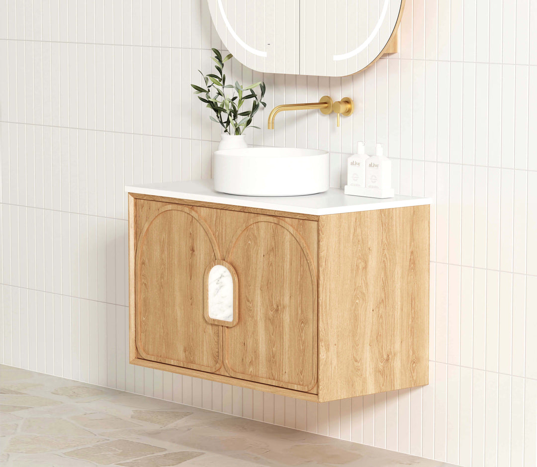 Laguna Natural Oak Wall Hung Vanity