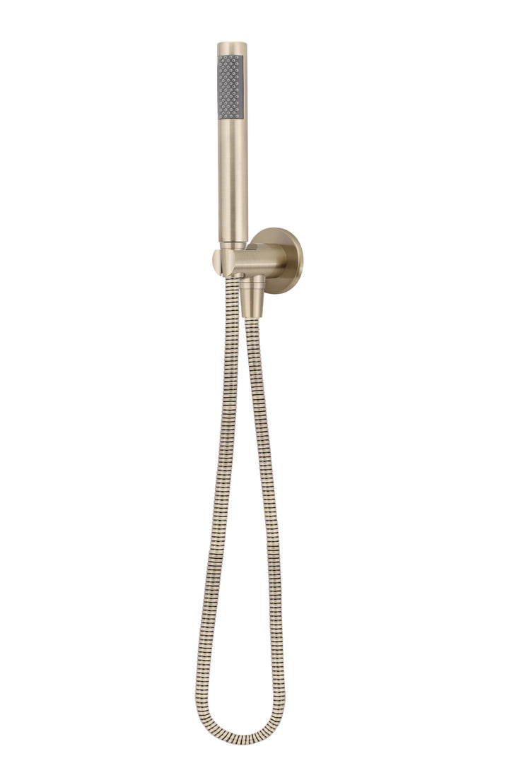 Round Hand Shower on Fixed Bracket - Champagne
