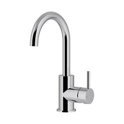 Round Gooseneck Basin Mixer with Cold Start - Polished Chrome