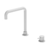 MECCA HOB BASIN MIXER SQUARE SWIVEL SPOUT MATTE WHITE