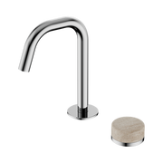 Serenity Progressive Basin Mixer Edge Spout With Rome Travertine Handle Chrome