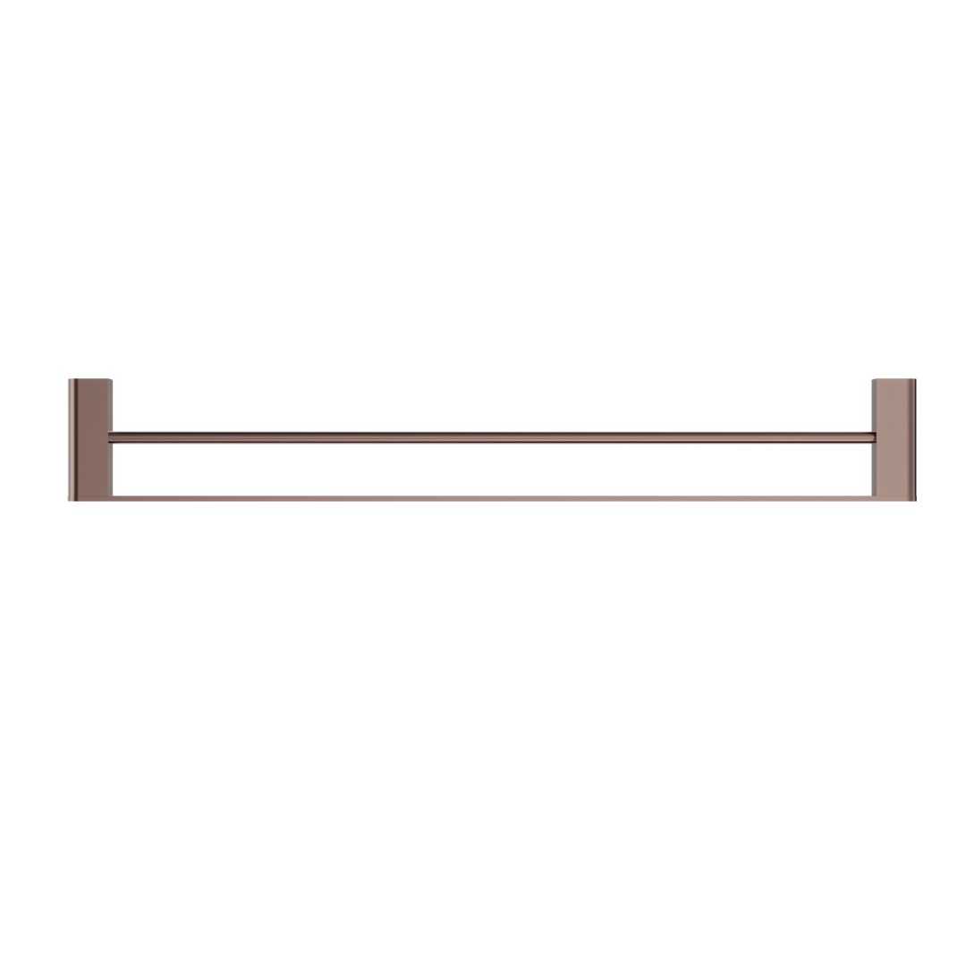 BIANCA DOUBLE TOWEL RAIL 800MM BRUSHED BRONZE