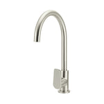 Load image into Gallery viewer, Round Paddle Gooseneck Kitchen Mixer Tap - PVD Brushed Nickel
