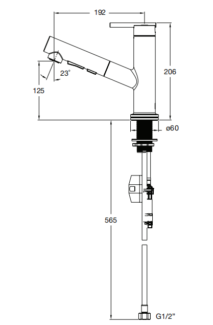 CRUE PULL OUT KITCHEN FAUCET