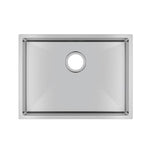 Load image into Gallery viewer, Round Corner Chrome Stainless Steel Handmade Single Bowl Kitchen Sink 600*450*230mm
