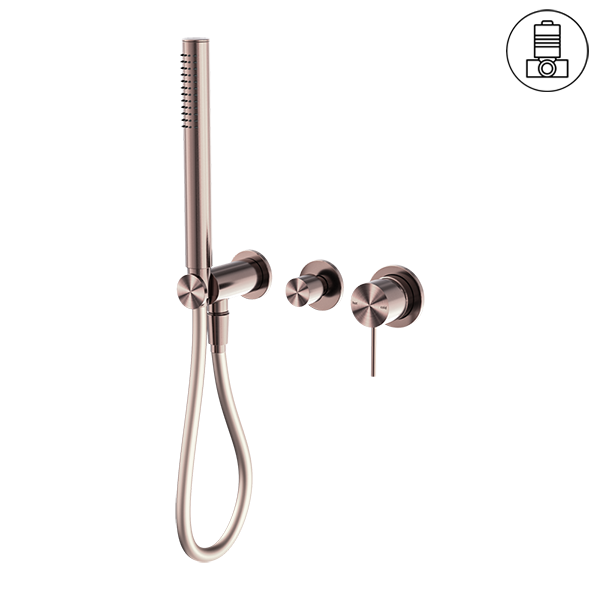 MECCA SHOWER MIXER DIVERTOR SYSTEM SEPARATE BACK PLATE BRUSHED BRONZE