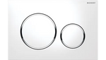 Load image into Gallery viewer, Sigma20 Dual Flush Button Round White With Chrome Trim
