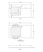 Load image into Gallery viewer, Bondi White Base Laundry Cabinet with 1060mm Pure White Top
