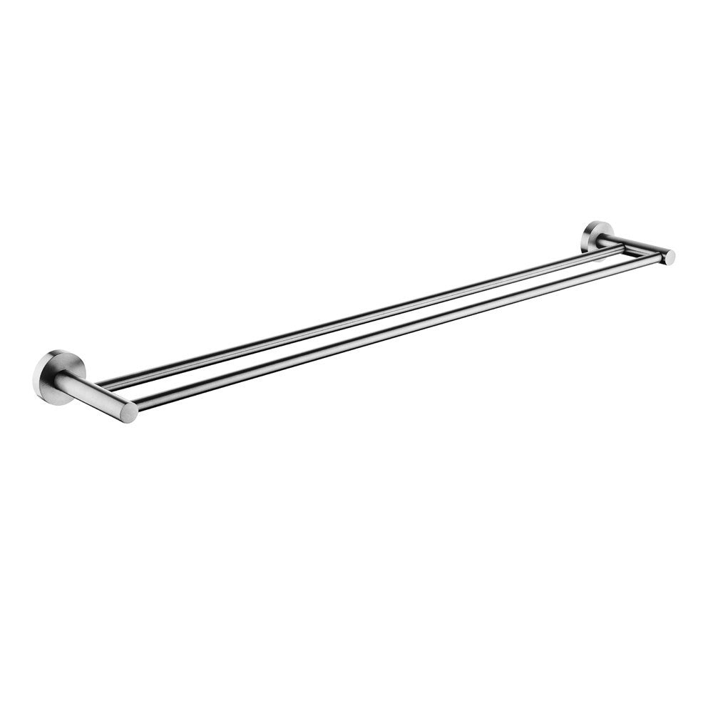 LUCID PIN Series Brushed Nickel Double Towel Rail Rail 800mm