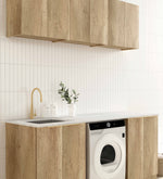Load image into Gallery viewer, Laundry Kit 1960B Byron/Bondi Natural Oak with Natural Carrara Marble Top
