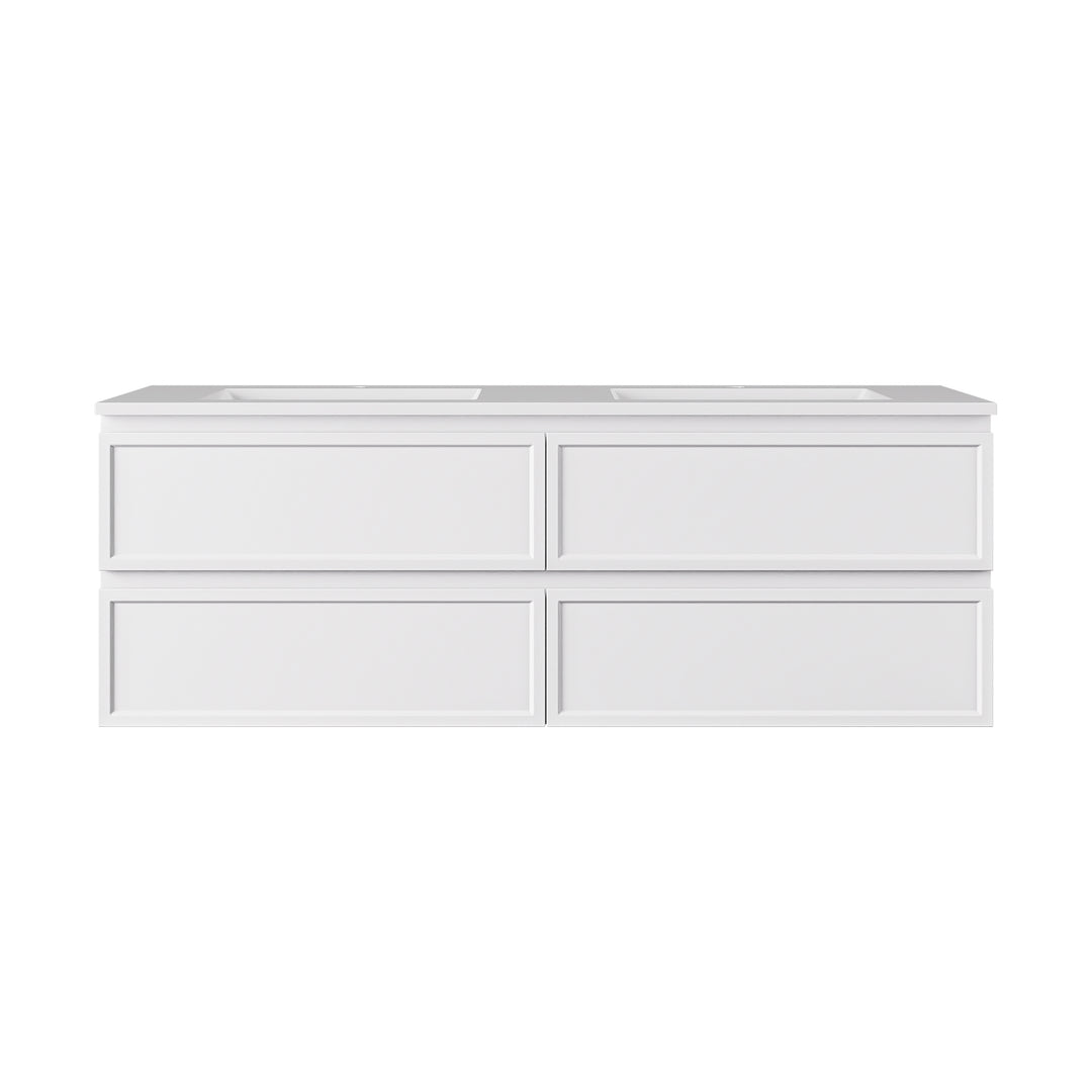 New Hamilton Federation Slim Wall Hung Vanity Matte White