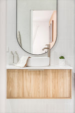 Load image into Gallery viewer, Round Tall Curved Basin Mixer - Champagne

