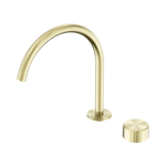 Load image into Gallery viewer, Serenity Progressive Bath/Kitchen Mixer Arc Spout With Metal Handle Brushed Gold
