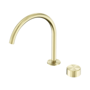 Serenity Progressive Bath/Kitchen Mixer Arc Spout With Metal Handle Brushed Gold