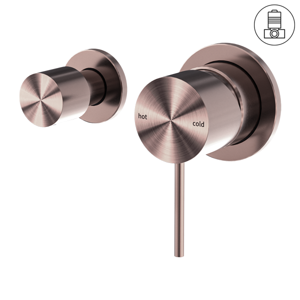 MECCA SHOWER MIXER WITH HORIZONTAL 2 WAY DIVERTOR BRUSHED BRONZE