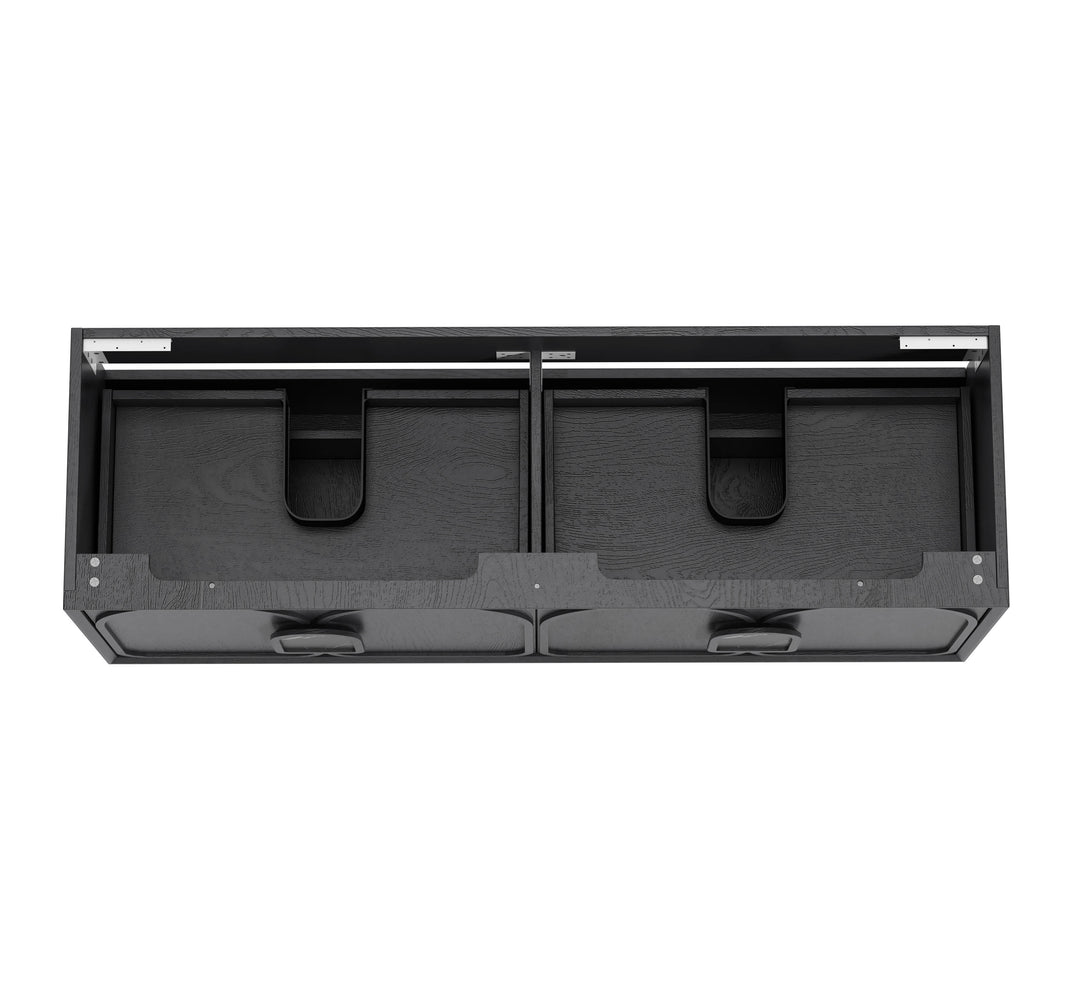 Laguna Black American Oak Wall Hung Vanity