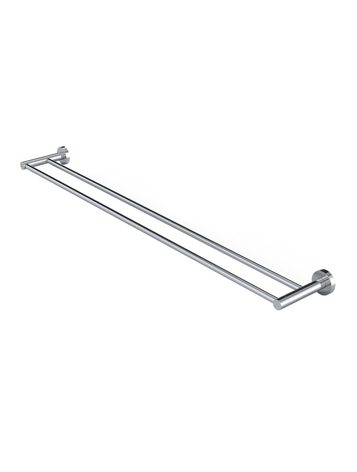 Round Double Towel Rail 900mm - Polished Chrome