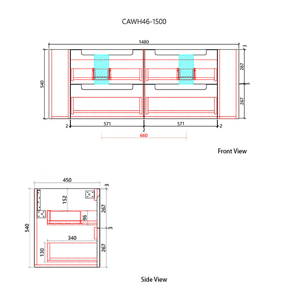 Curva Wall Hung Vanity